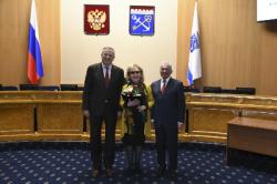 Людмила Иванова награждена знаком отличия за вклад в развитие Ленинградской области