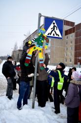 В Гатчине состоялась акция «Зимний переход – осторожный пешеход!»