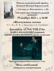 <b> 19 ноября </b> Органно-инструментальный концерт