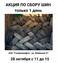 Сбор старых покрышек - только один день в Гатчине!