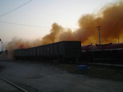 В Гатчине горела сера в вагоне объемом 60 тонн