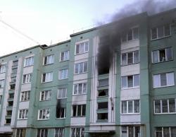 В доме на Радищева боролись с огнем