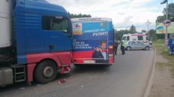 Столкновение грузовика и пассажирского автобуса произошло у Коннетабля