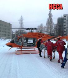 Мужчину с тяжелыми травмами доставили в НИИ скорой помощи на вертолете санавиации
