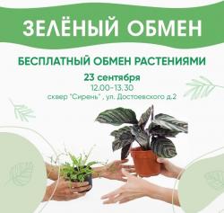 Приглашаем на акцию по обмену растениями «Зелёный обмен»!