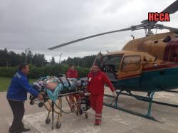Вертолет санавиации вновь вылетал в Гатчину
